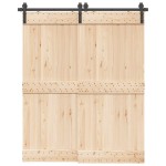 vidaXL Set feronerie pentru ușă glisantă, negru, 183 cm, oțel vidaXL Set feronerie pentru ușă glisantă, negru, 183 cm, oțel