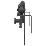 vidaXL Set feronerie pentru ușă glisantă, negru, 183 cm, oțel vidaXL Set feronerie pentru ușă glisantă, negru, 183 cm, oțel