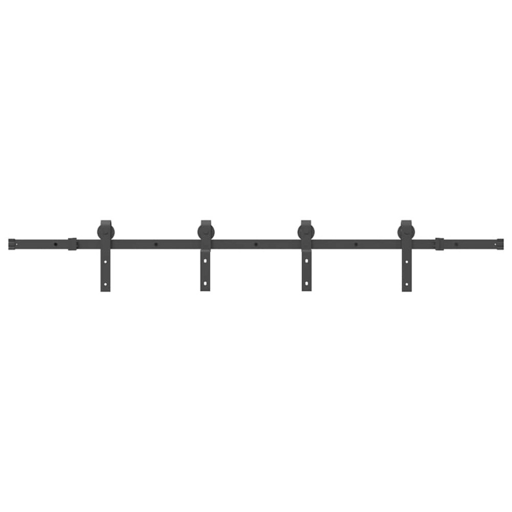 vidaXL Set feronerie pentru uși glisante, negru, 200 cm, oțel