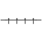 vidaXL Set feronerie pentru uși glisante, negru, 200 cm, oțel
