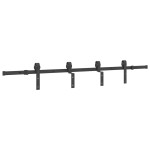 vidaXL Set feronerie pentru uși glisante, negru, 200 cm, oțel