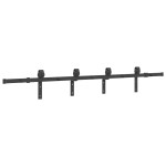 vidaXL Set feronerie pentru uși glisante, negru, 200 cm, oțel