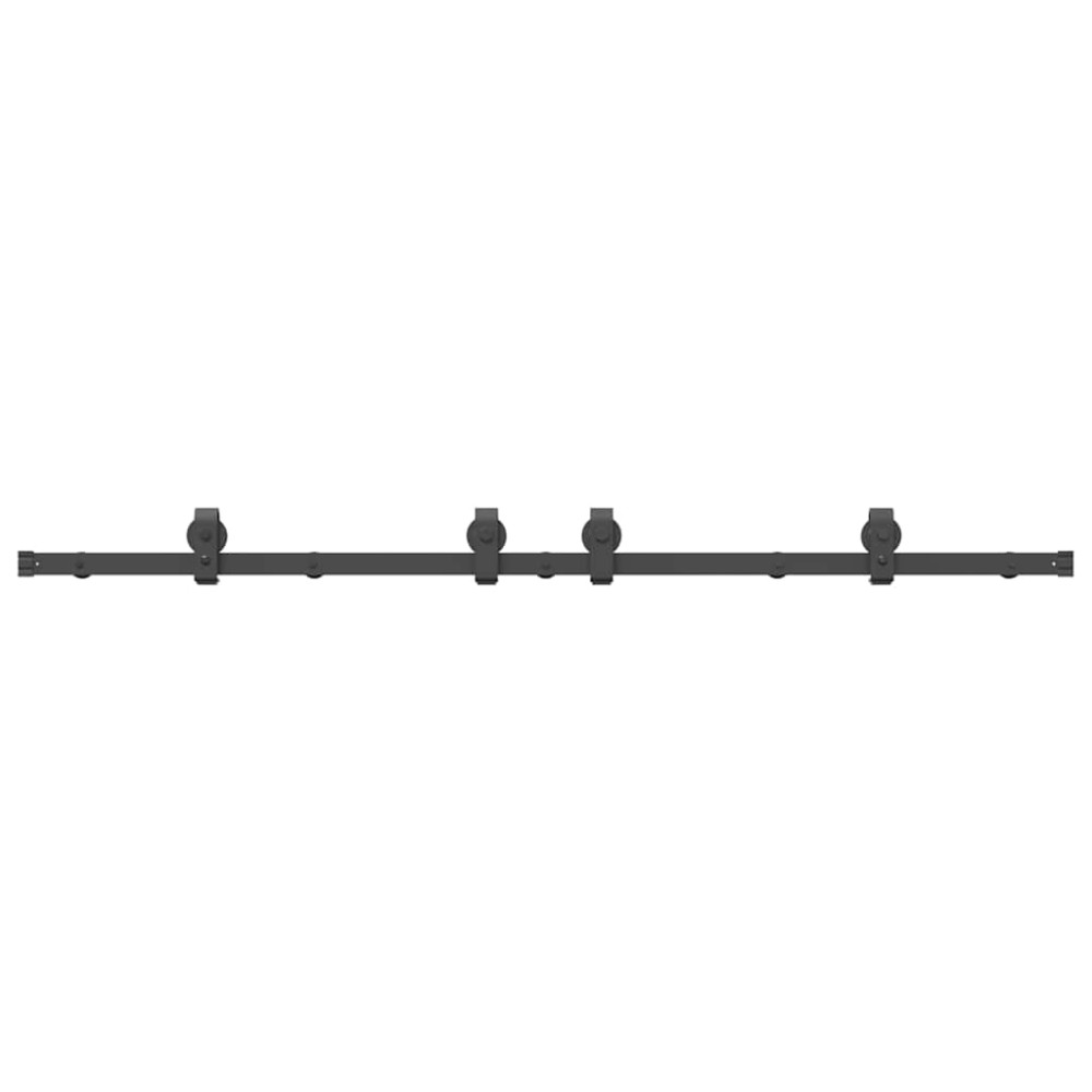 vidaXL Set feronerie pentru ușă glisantă, negru, 183 cm, oțel