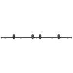 vidaXL Set feronerie pentru ușă glisantă, negru, 183 cm, oțel vidaXL Set feronerie pentru ușă glisantă, negru, 183 cm, oțel