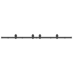 vidaXL Set feronerie pentru uși glisante, negru, 200 cm, oțel vidaXL Set feronerie pentru uși glisante, negru, 200 cm, oțel