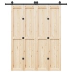 vidaXL Set feronerie pentru uși glisante, negru, 200 cm, oțel vidaXL Set feronerie pentru uși glisante, negru, 200 cm, oțel