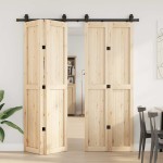vidaXL Set feronerie pentru uși glisante, negru, 200 cm, oțel vidaXL Set feronerie pentru uși glisante, negru, 200 cm, oțel