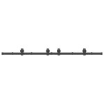 vidaXL Set feronerie pentru ușă glisantă, negru, 183 cm, oțel vidaXL Set feronerie pentru ușă glisantă, negru, 183 cm, oțel