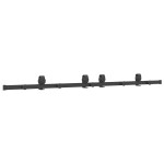vidaXL Set feronerie pentru ușă glisantă, negru, 183 cm, oțel vidaXL Set feronerie pentru ușă glisantă, negru, 183 cm, oțel