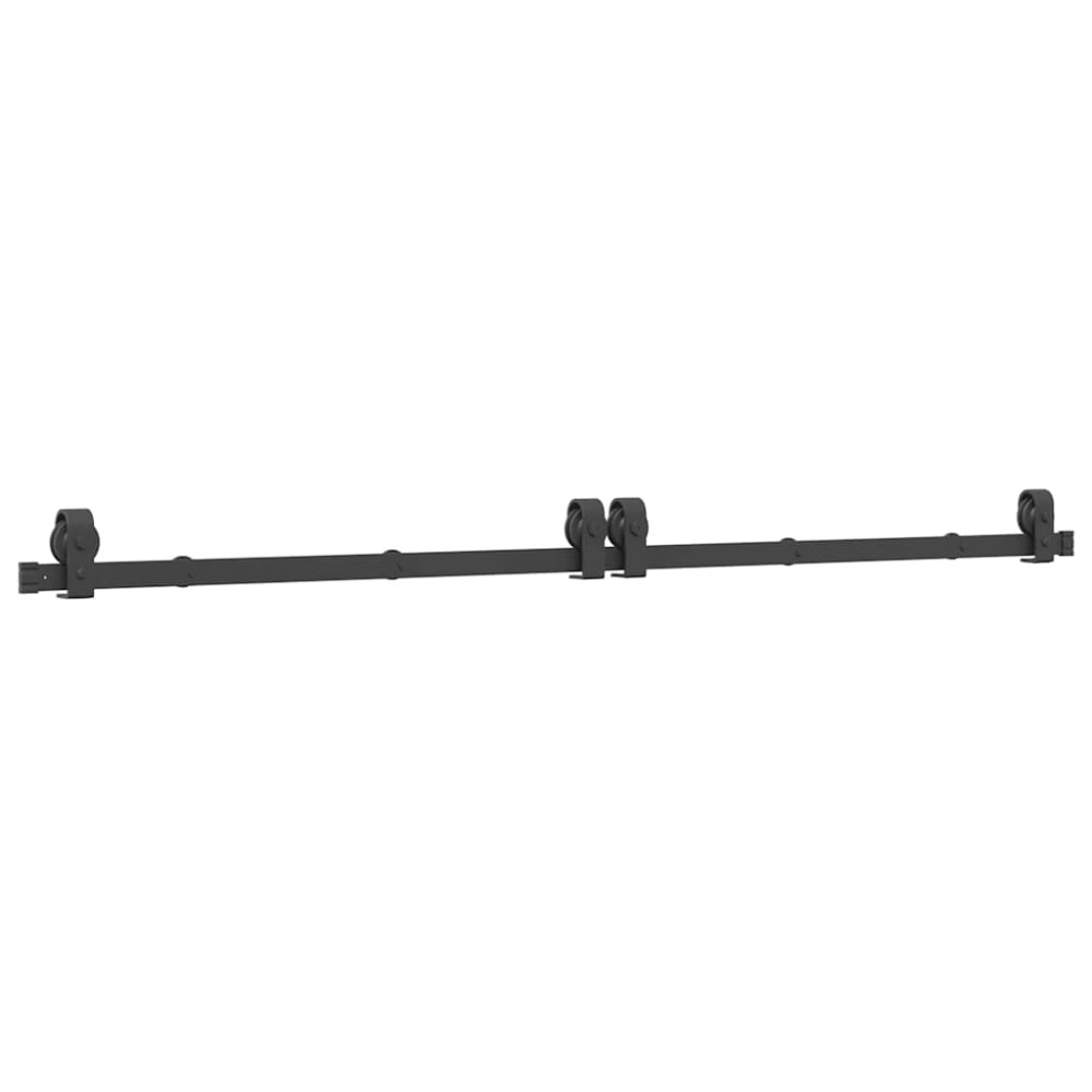 vidaXL Set feronerie pentru uși glisante, negru, 200 cm, oțel