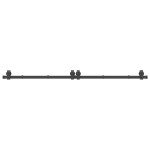 vidaXL Set feronerie pentru uși glisante, negru, 200 cm, oțel