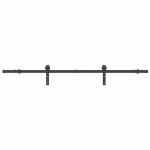 vidaXL Set feronerie pentru uși glisante, negru, 200 cm, oțel