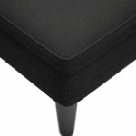 vidaXL Șezlong cu pernă și cotieră dreaptă, negru, textil vidaXL Șezlong cu pernă și cotieră dreaptă, negru, textil