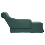 vidaXL Sezlong cu suport și cotieră dreaptă catifea verde închis vidaXL Sezlong cu suport și cotieră dreaptă catifea verde închis