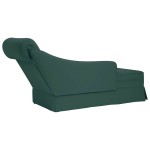 vidaXL Sezlong cu suport și cotieră dreaptă catifea verde închis vidaXL Sezlong cu suport și cotieră dreaptă catifea verde închis