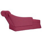 vidaXL Șezlong cu șezlong și cotieră dreaptă Wine Red Velvet vidaXL Șezlong cu șezlong și cotieră dreaptă Wine Red Velvet