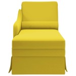 vidaXL Sezlong cu suport și cotieră dreaptă catifea galbenă