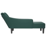 vidaXL Sezlong cu cotiera dreapta catifea verde inchis vidaXL Sezlong cu cotiera dreapta catifea verde inchis