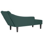 vidaXL Sezlong cu cotiera dreapta catifea verde inchis vidaXL Sezlong cu cotiera dreapta catifea verde inchis