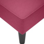 vidaXL Sezlong cu cotiera dreapta Wine Red Velvet