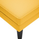 vidaXL Șezlong cu pernă din țesătură din velur galben deschis vidaXL Șezlong cu pernă din țesătură din velur galben deschis