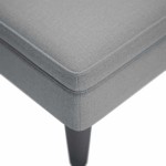 vidaXL Șezlong cu pernă și cotieră dreaptă, gri deschis, textil vidaXL Șezlong cu pernă și cotieră dreaptă, gri deschis, textil