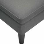 vidaXL Șezlong cu pernă și cotieră dreaptă, gri închis, textil vidaXL Șezlong cu pernă și cotieră dreaptă, gri închis, textil