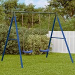 vidaXL Cadru balansoar de exterior 4 cârlige de agățat, albastru, oțel vidaXL Cadru balansoar de exterior 4 cârlige de agățat, albastru, oțel