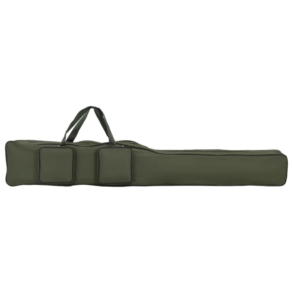 vidaXL Geantă pentru undiță, verde închis, 150 cm, țesătură oxford