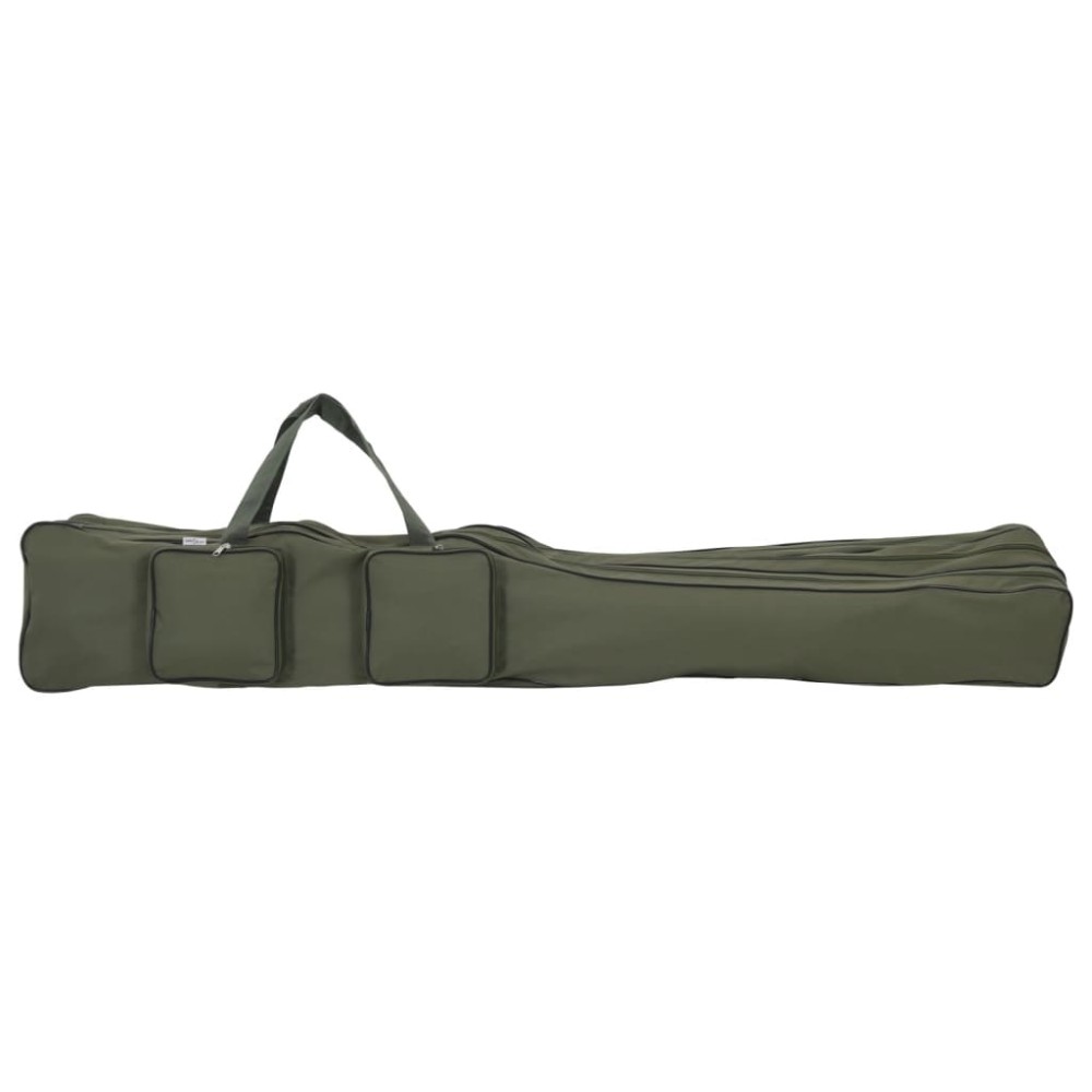 vidaXL Geantă pentru undiță, verde închis, 150 cm, țesătură oxford