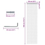 vidaXL Paravan de ușă cu lanț, 56x186 cm, aluminiu vidaXL Paravan de ușă cu lanț, 56x186 cm, aluminiu