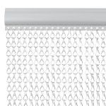 vidaXL Paravan de ușă cu lanț, 56x202 cm, aluminiu vidaXL Paravan de ușă cu lanț, 56x202 cm, aluminiu
