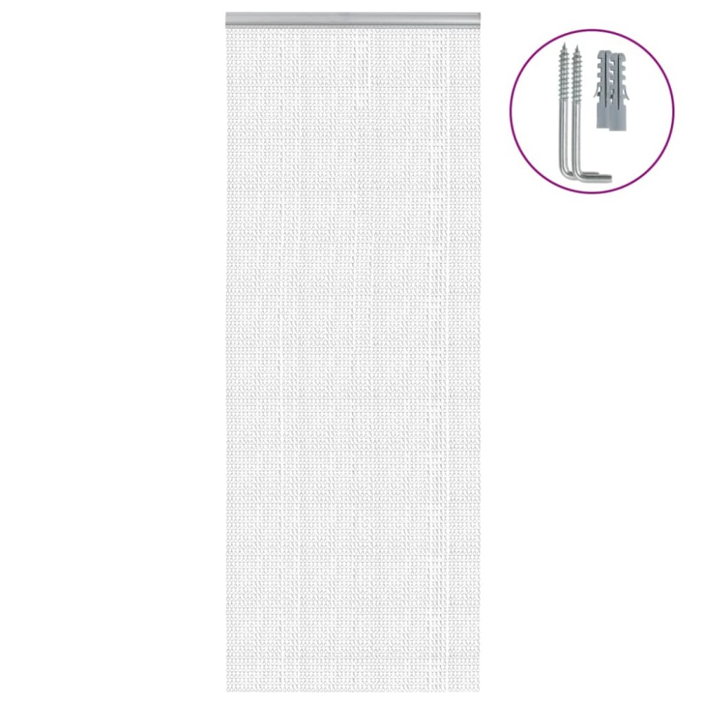 vidaXL Paravan de ușă cu lanț, 80x221 cm, aluminiu