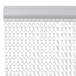 vidaXL Paravan de ușă cu lanț, 90x200 cm, aluminiu vidaXL Paravan de ușă cu lanț, 90x200 cm, aluminiu
