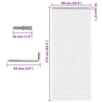 vidaXL Paravan de ușă cu lanț, 90x212 cm, aluminiu