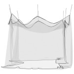 vidaXL Plasă de țânțari pentru exterior 220 ochiuri neagră 300x300x250 cm