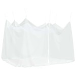 vidaXL Plasă de țânțari pentru exterior 220 ochiuri alb 300x300x250 cm