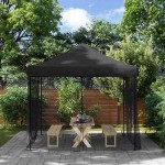 vidaXL Plasă de țânțari pentru exterior 220 ochiuri neagră 300x300x200 cm