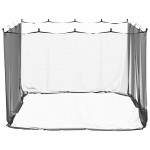 vidaXL Plasă de țânțari pentru exterior 220 ochiuri neagră 300x300x200 cm