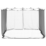 vidaXL Plasă de țânțari pentru exterior 220 ochiuri neagră 300x300x200 cm