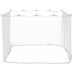 vidaXL Plasă de țânțari pentru exterior 220 ochiuri alb 300x300x200 cm