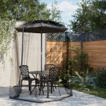 vidaXL Plasa de tantari pentru umbrela 220 ochiuri negru Φ300x230 cm vidaXL Plasa de tantari pentru umbrela 220 ochiuri negru Φ300x230 cm