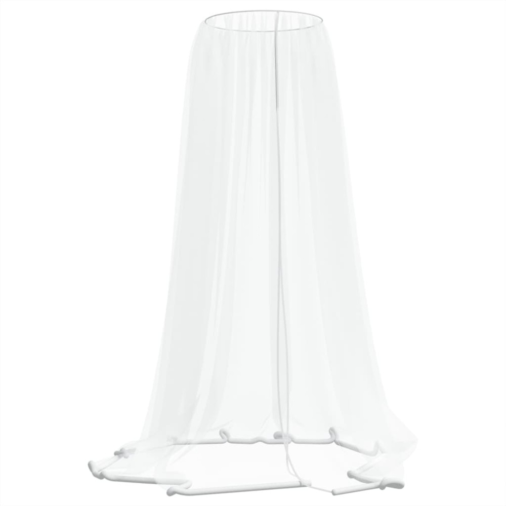vidaXL Plasa de tantari pentru umbrela 220 ochiuri alb Φ300x230 cm