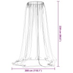 vidaXL Plasa de tantari pentru umbrela 220 ochiuri alb Φ300x230 cm vidaXL Plasa de tantari pentru umbrela 220 ochiuri alb Φ300x230 cm
