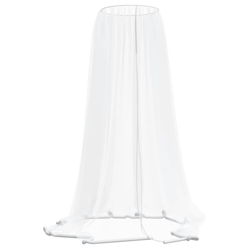 vidaXL Plasa de tantari pentru umbrela 220 ochiuri alb Φ330x250 cm