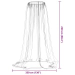 vidaXL Plasa de tantari pentru umbrela 220 ochiuri alb Φ330x250 cm vidaXL Plasa de tantari pentru umbrela 220 ochiuri alb Φ330x250 cm