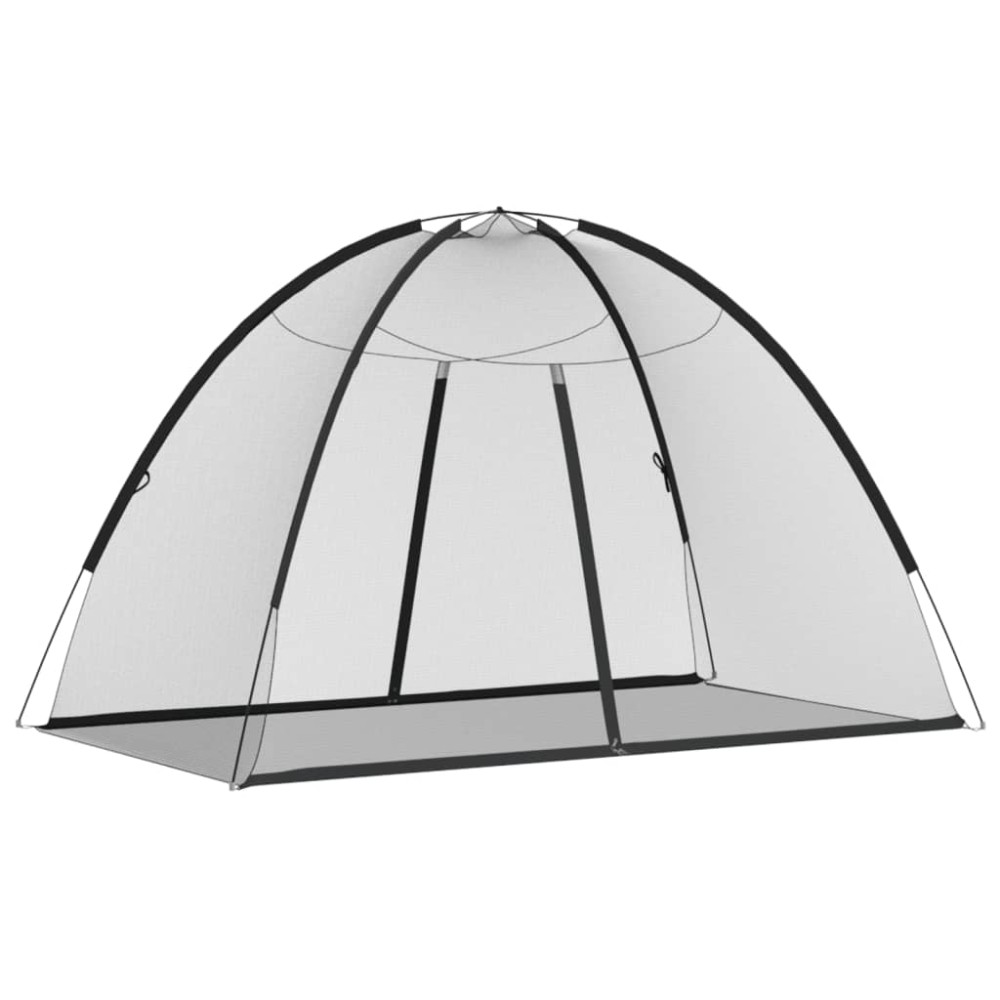 vidaXL Plasa țânțari Mongolia cu uși, 220 ochiuri negru 200x120x130 cm