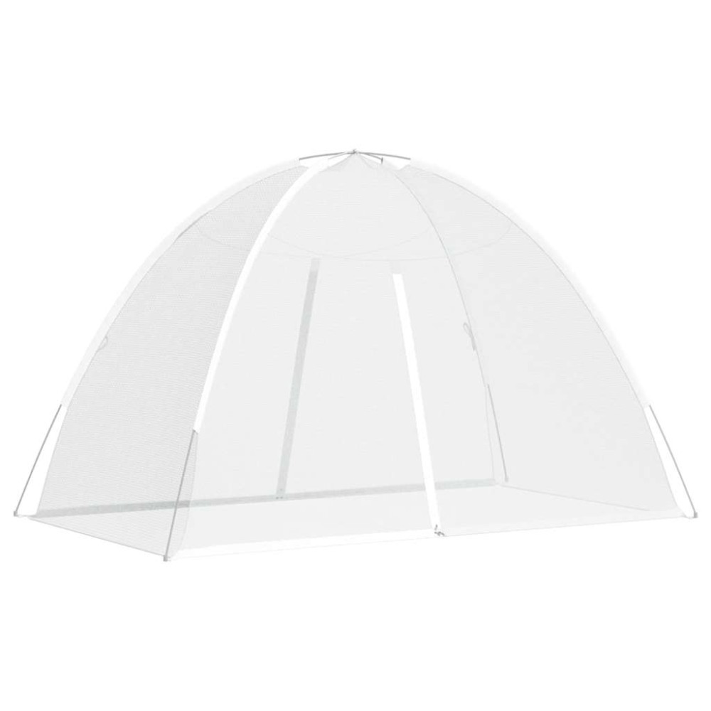 vidaXL Plasa țânțari Mongolia cu uși, 220 ochiuri alb 200x120x130 cm