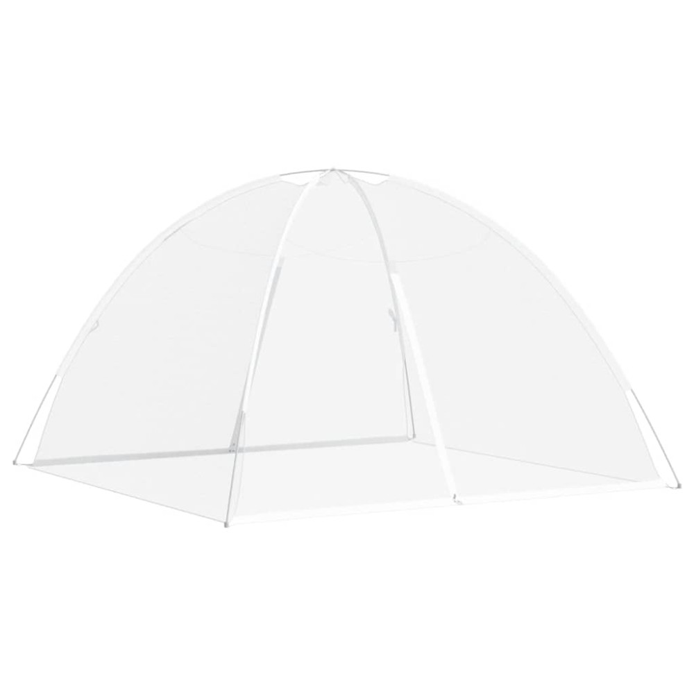vidaXL Plasa țânțari Mongolia cu uși, 220 ochiuri alb 200x200x130 cm