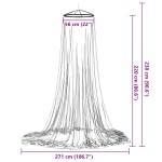 vidaXL Plasa de tantari pentru pat 220 ochiuri alb 56x56x220 cm vidaXL Plasa de tantari pentru pat 220 ochiuri alb 56x56x220 cm